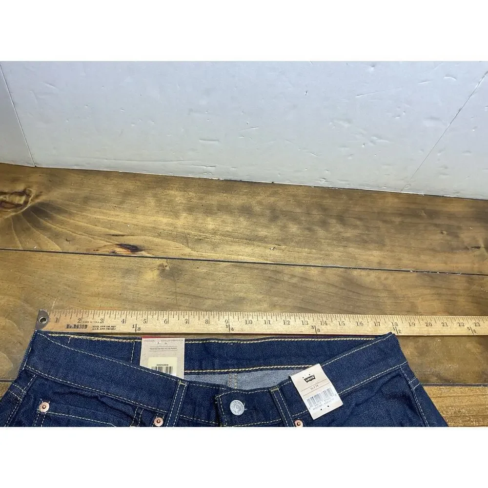 Levi's Men's Classic 505 Regular Fit Jean Straight Leg Dark Blue 36x34 NWT